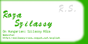 roza szilassy business card