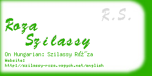 roza szilassy business card